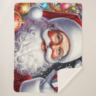 Klassischer Santa mit Gegenwart und Ornamenten Sherpadecke