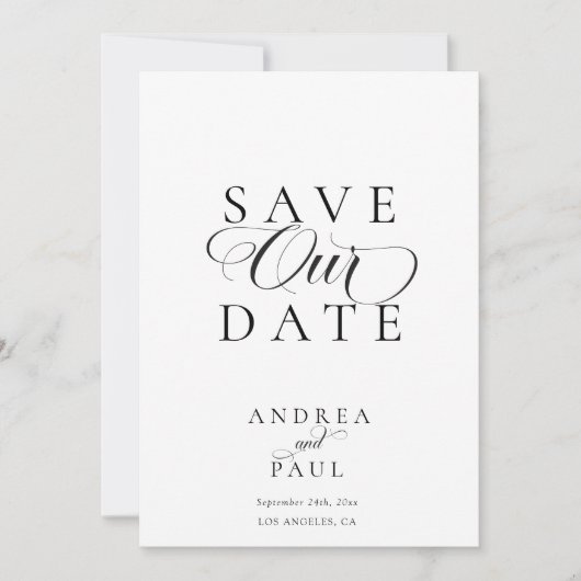 Klassischer Save-the-Date-Kalender Einladung (Vorderseite)