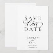 Klassischer Save-the-Date-Kalender Einladung (Vorne/Hinten)