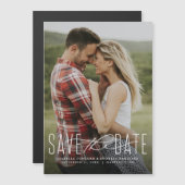 Klassischer, Save the Date vertikaler Foto-Magnet Magnetkarte (Vorne/Hinten)