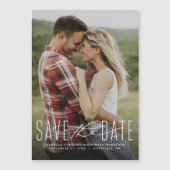 Klassischer, Save the Date vertikaler Foto-Magnet Magnetkarte (Vorderseite)