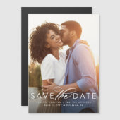 Klassischer, Save the Date vertikaler Foto-Magnet Magnetkarte (Vorne/Hinten)