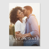 Klassischer, Save the Date vertikaler Foto-Magnet Magnetkarte (Vorderseite)