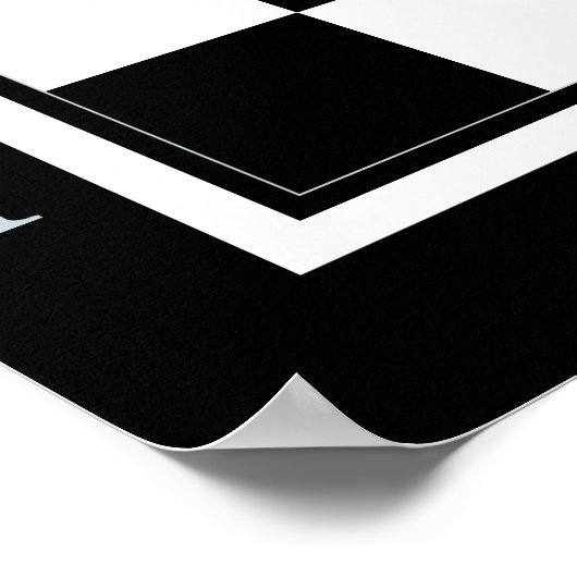 klassischer Schachtisch Poster (Ecke)