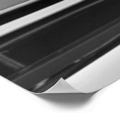 Klassischer Scheinwerfergrill schwarz-weiß Poster (Ecke)