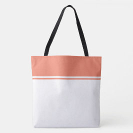 Klassischer schicker Lachs Top Racing Streifen auf Tasche