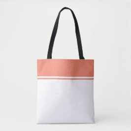 Klassischer schicker Lachs Top Racing Streifen auf Tasche