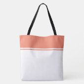 Klassischer schicker Lachs Top Racing Streifen auf Tasche (Rückseite)