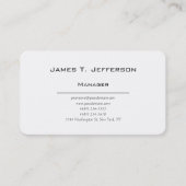 Klassischer schlicht minimalistischer visitenkarte (Vorderseite)