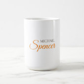 Klassischer Schlichter, einfacher, Beruflicher Nam Kaffeetasse (Mittel)