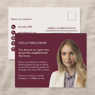 Klassischer Schlüssel Einführung Maroon Immobilien Postkarte