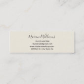 Klassischer Schmetterlingskünstler Mini Visitenkarte (Rückseite)