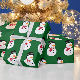 Klassischer Schneemann Geschenkpapier