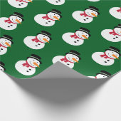 Klassischer Schneemann Geschenkpapier (Ecke)