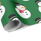 Klassischer Schneemann Geschenkpapier (Rolleneckpunkt)