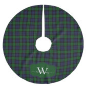 Klassischer schottischer Black Watch Tartan Plaid Polyester Weihnachtsbaumdecke (Vorderseite)