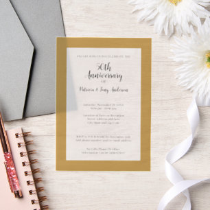 Klassischer Schriftart zum Hochzeitstag an der Gre Pergament Einladungen