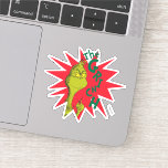 Klassischer Schwarm| Rote Sternexplosion Aufkleber<br><div class="desc">Ohne The Grinch sind die Ferien nicht komplett!  WIE DIE GRINCH STOLE CHRISTMAS eine klassische Geschichte einer Stadt namens Who-ville ist und wie der Weihnachtsgeist auch die kältesten Herzen schmelzen kann.</div>