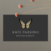 Klassischer Schwarz-Gold-Schmetterling Visitenkarte