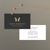 Klassischer Schwarz-Gold-Schmetterling Visitenkarte