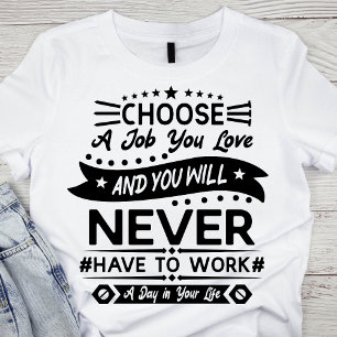 Klassischer Schwarz-Weiß-Arbeitstag T-Shirt
