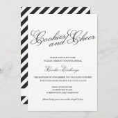 Klassischer Schwarz-Weiß-Cookie-Austausch laden Einladung (Vorne/Hinten)