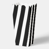 Klassischer schwarz-weiß gestreifter Popcorn Geschenkschachtel (Rückseite)