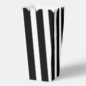 Klassischer schwarz-weiß gestreifter Popcorn Geschenkschachtel (Vorderseite)