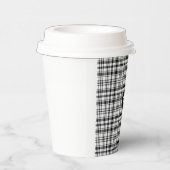 Klassischer Schwarz-Weiß-Kariert-Paper-Cup Pappbecher (Rechts)