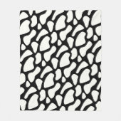 Klassischer Schwarz-Weiß-Kuh-Druck Fleecedecke (Vorderseite)