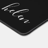 Klassischer Schwarz-Weiß-Personalisiert Schreibtischunterlage (Ecke)