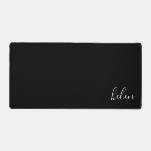Klassischer Schwarz-Weiß-Personalisiert Schreibtischunterlage (Vorderseite)