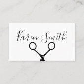 Klassischer Schwarz-weiß / Salon Stylist Visitenkarte (Vorderseite)