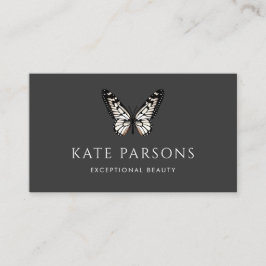 Klassischer Schwarz-Weiß-Schmetterling Visitenkarte