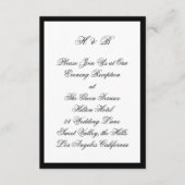 Klassischer Schwarz-weißer Empfang für Gerahmtes S Begleitkarte (Vorderseite)
