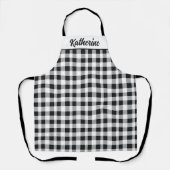 Klassischer Schwarz-weißer Karierter Backname Weih Schürze (Vorderseite)