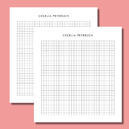 Klassischer Schwarz-weißer Platz Notizblock