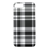 klassischer Schwarz-weißer Tartan kariert Case-Mate iPhone Hülle (Rückseite)