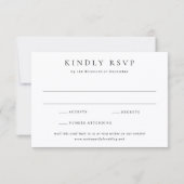 Klassischer schwarzer einfacher QR-Code-Hochzeit RSVP Karte (Rückseite)