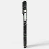 Klassischer schwarzer Marmor Case-Mate iPhone Hülle (Rückseite / Links)