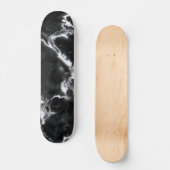 Klassischer Schwarzer Marmor, grau weiß, personali Skateboard (Vorderseite)