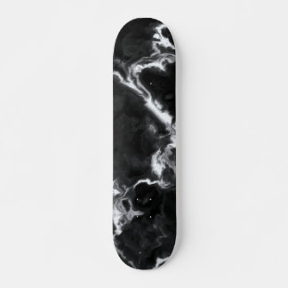 Klassischer Schwarzer Marmor, grau weiß, personali Skateboard