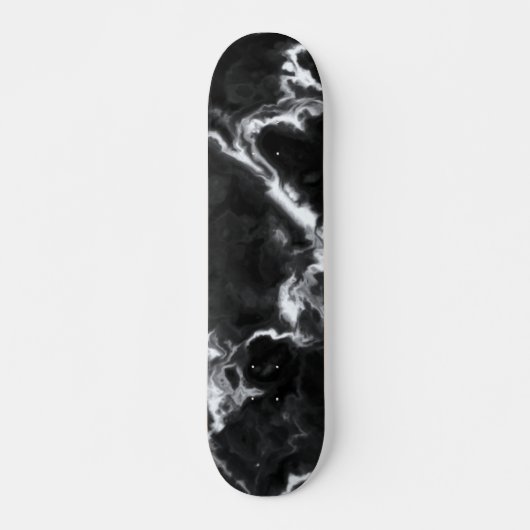 Klassischer Schwarzer Marmor, grau weiß, personali Skateboard (Vorne)