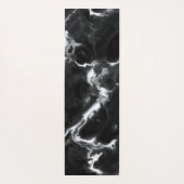 Klassischer Schwarzer Marmor-Monogramm-Grau-Weiß Yogamatte (Rückseite)