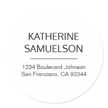 Klassischer Schwarzer Name und Rücksendeadresse