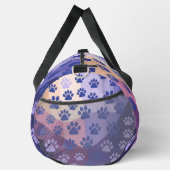 Klassischer schwarzer Pfotenabdruck weiß Duffle Bag (Rechts)