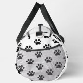 Klassischer schwarzer Pfotenabdruck Weiße Monogram Duffle Bag (Rechts)