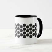 Klassischer schwarzer Punkte-Kaffee Tasse (VorderseiteRechts)