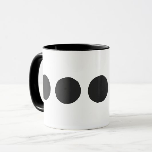 Klassischer schwarzer Punkte-Kaffee Tasse (Vorderseite Links)