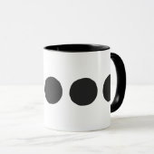 Klassischer schwarzer Punkte-Kaffee Tasse (VorderseiteRechts)